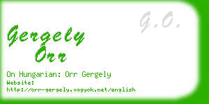 gergely orr business card